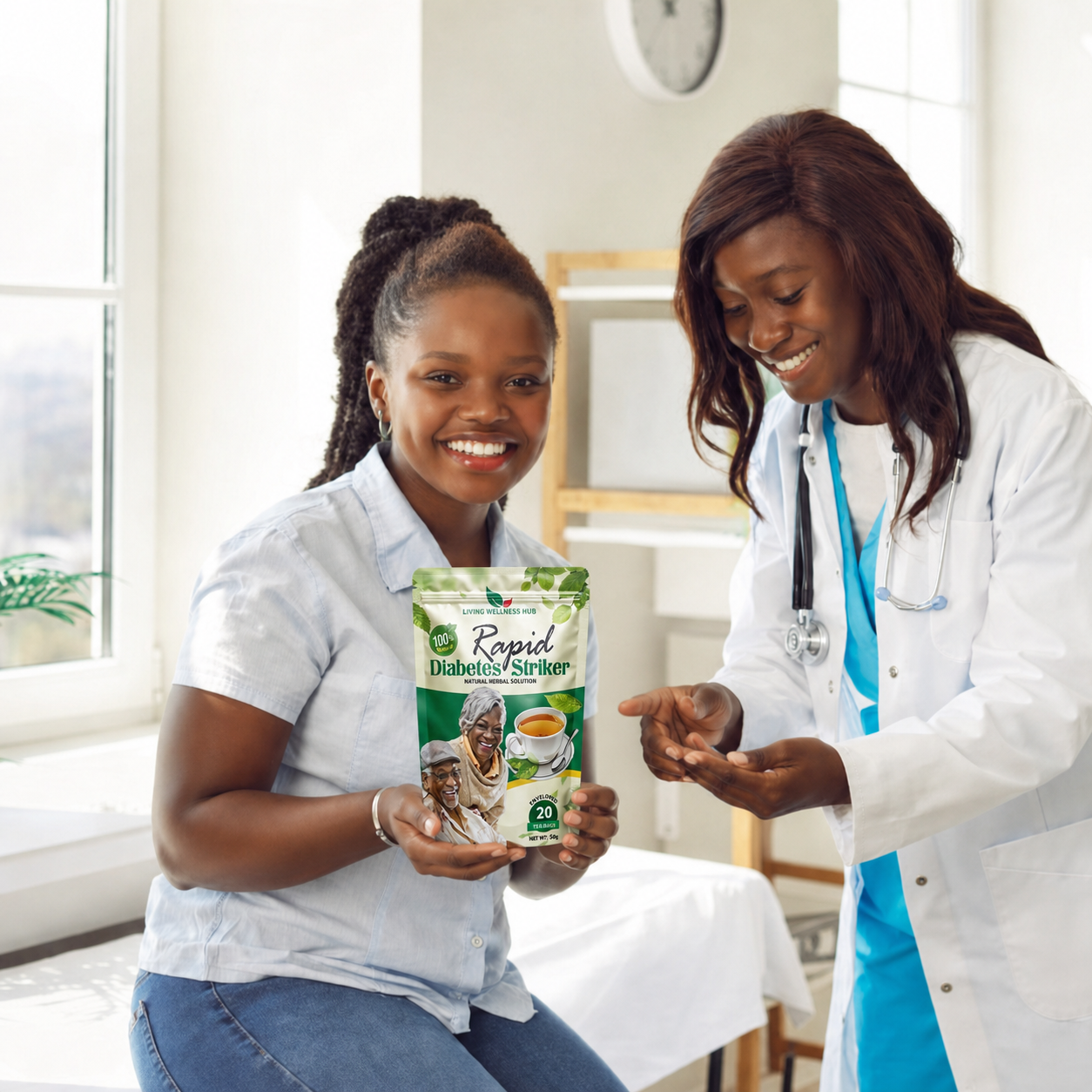 Doctor recommending Rapid Diabetes Striker